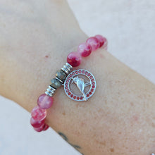 Load image into Gallery viewer, Garnet CZ Cardinal Beaded Bracelet - TJazelle