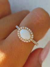 Load image into Gallery viewer, "East to West" Opal and Diamond Ring - 18K Yellow Gold
