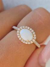 Load image into Gallery viewer, "East to West" Opal and Diamond Ring - 18K Yellow Gold