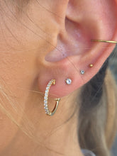 Load image into Gallery viewer, .40 Carat Diamond Hoops with Safety Lock - 18K Yellow Gold