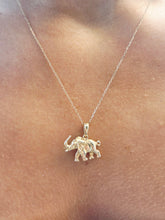 Load image into Gallery viewer, Elephant Charm &amp; Chain - 14K Yellow Gold