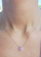 Load image into Gallery viewer, Pink Sapphire Necklace - 14K Rose Gold