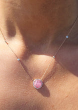 Load image into Gallery viewer, Pink Sapphire Necklace - 14K Rose Gold