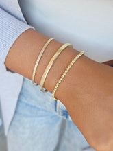 Load image into Gallery viewer, Skinny Disco Diamond Cut Ball Bracelet- 14K Yellow Gold