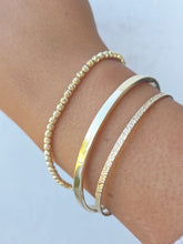 Load image into Gallery viewer, Skinny Disco Diamond Cut Ball Bracelet- 14K Yellow Gold