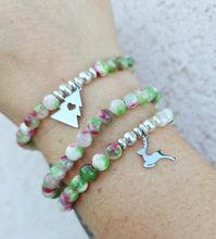 Load image into Gallery viewer, Reindeer Charm Bracelet -Holiday Jade- TJazelle H.E.L.P