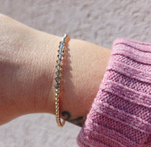 Load image into Gallery viewer, "Smoke" Gray/Black Swarovski Beaded Bracelet- Our Whole Heart