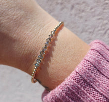 Load image into Gallery viewer, "Smoke" Gray/Black Swarovski Beaded Bracelet- Our Whole Heart