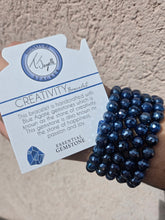 Load image into Gallery viewer, Creativity - Navy Blue Agate Sparkle Stacker - TJazelle