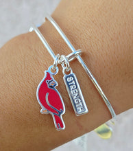 Load image into Gallery viewer, 'Strength' Cardinal Duo Charm Bangle Bracelet - Alex and Ani