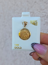 Load image into Gallery viewer, Round St. Anthony Pendant Charm - 14K Yellow Gold