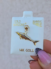 Load image into Gallery viewer, Shark Pendant Charm - 14K Yellow Gold