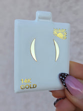 Load image into Gallery viewer, Half Moon Stud Earrings - 14K Yellow Gold