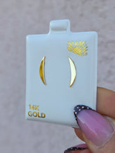 Load image into Gallery viewer, Half Moon Stud Earrings - 14K Yellow Gold