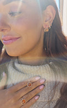 Load image into Gallery viewer, Carnelian w/Diamond Halo Necklace  - 14K Yellow Gold