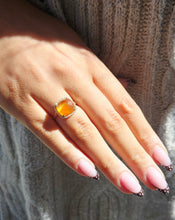 Load image into Gallery viewer, Carnelian w/Diamond Halo Ring - 14K Yellow Gold