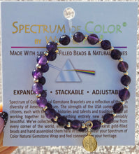 Load image into Gallery viewer, Amethyst Gold-Filled Bead Wrap by Wind &amp; Fire