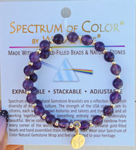 Load image into Gallery viewer, Amethyst Gold-Filled Bead Wrap by Wind &amp; Fire