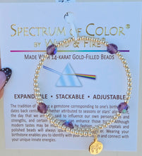Load image into Gallery viewer, February Birthstone Gold-Filled Bead Wrap by Wind &amp; Fire