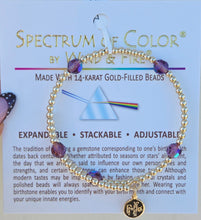 Load image into Gallery viewer, February Birthstone Gold-Filled Bead Wrap by Wind &amp; Fire