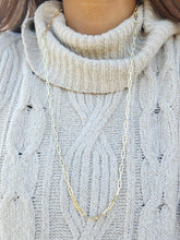 Load image into Gallery viewer, 30" Gold Plated Paperclip Necklace