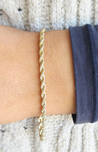 Load image into Gallery viewer, 8” Rope Bracelet - 14k Gold