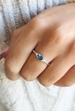 Load image into Gallery viewer, East to West London Blue Topaz and Diamond Ring - 14K White Gold