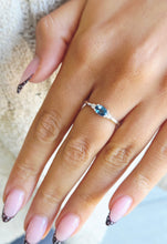 Load image into Gallery viewer, East to West London Blue Topaz and Diamond Ring - 14K White Gold