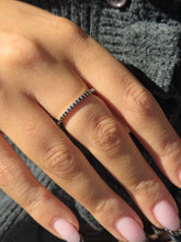 Load image into Gallery viewer, Black Diamond Eternity Band - 14K White Gold