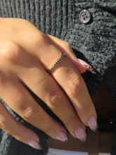 Load image into Gallery viewer, Black Diamond Eternity Band - 14K White Gold