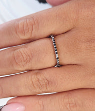 Load image into Gallery viewer, Black Diamond Eternity Band - 14K White Gold