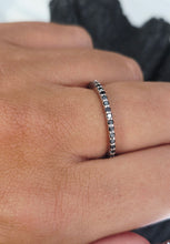 Load image into Gallery viewer, Black Diamond Eternity Band - 14K White Gold