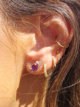 Load image into Gallery viewer, Alexandrite and Diamond Stud Earrings - 14K Rose Gold - Marie's Custom Design