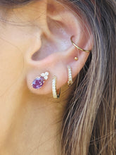 Load image into Gallery viewer, Alexandrite and Diamond Stud Earrings - 14K Rose Gold - Marie's Custom Design