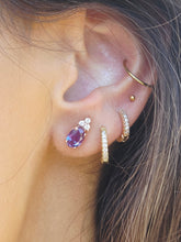 Load image into Gallery viewer, Alexandrite and Diamond Stud Earrings - 14K Rose Gold - Marie's Custom Design