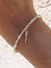 Load image into Gallery viewer, "Mini Italian Horn or Cornicello" with AB Accents Beaded Bracelet - Our Whole Heart