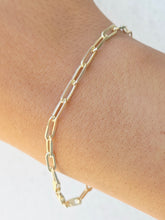 Load image into Gallery viewer, 7" Paperclip Bracelet - Gold Plated Sterling Silver
