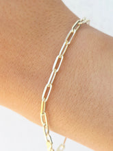 Load image into Gallery viewer, 7" Paperclip Bracelet - Gold Plated Sterling Silver