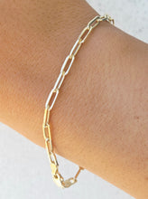 Load image into Gallery viewer, 7" Paperclip Bracelet - Gold Plated Sterling Silver