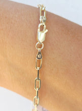 Load image into Gallery viewer, 7" Paperclip Bracelet - Gold Plated Sterling Silver