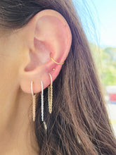 Load image into Gallery viewer, Diamond &amp; Chain Huggie Earring - 14K