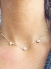 Load image into Gallery viewer, Diamond Three Clovers Necklace - 14K Yellow Gold