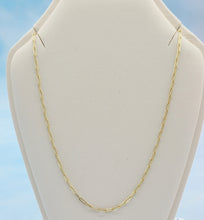 Load image into Gallery viewer, Tiny Paperclip Link Adjustable Chain - 14K Yellow Gold