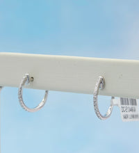 Load image into Gallery viewer, Petite Diamond Huggie Hoop Earrings .08 Carats - 14K Gold