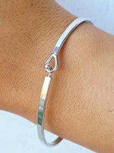 Load image into Gallery viewer, &quot;Fight Cancer&quot; Bangle Bracelet with Breast Cancer Ribbon