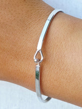Load image into Gallery viewer, &quot;Fight Cancer&quot; Bangle Bracelet with Breast Cancer Ribbon