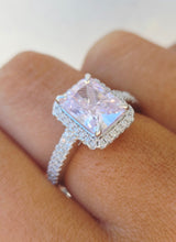 Load image into Gallery viewer, Pink CZ Statement Ring - Sterling Silver with Rhodium