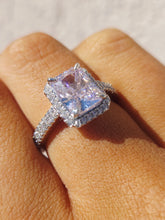 Load image into Gallery viewer, Pink CZ Statement Ring - Sterling Silver with Rhodium