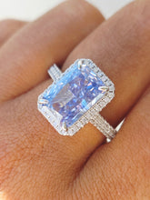 Load image into Gallery viewer, Lavender Ice Statement Ring - Sterling Silver with Rhodium