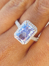 Load image into Gallery viewer, Lavender Ice Statement Ring - Sterling Silver with Rhodium